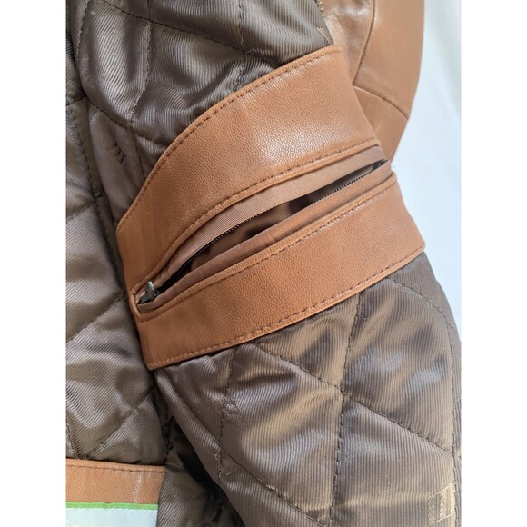 Joseph Abboud Men's Leather Jacket Vintage 1980's Tobacco Brown Size M Preowned - Picture 10 of 14